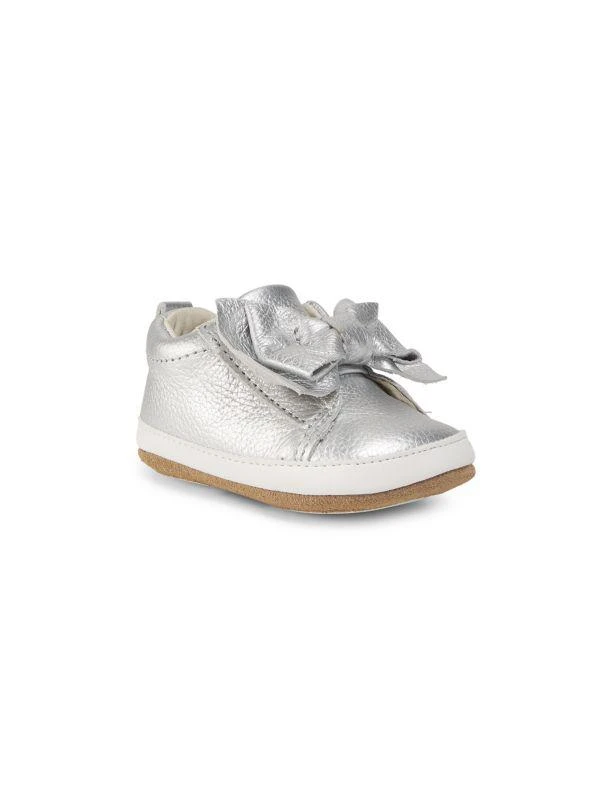 Robeez Baby Girl
s Aria Metallic Leather Slip On Sneakers 1