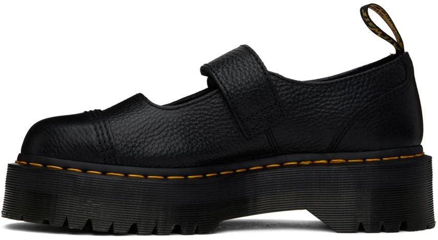 Dr. Martens Black Addina Flower Buckle Leather Platform Oxfords 3