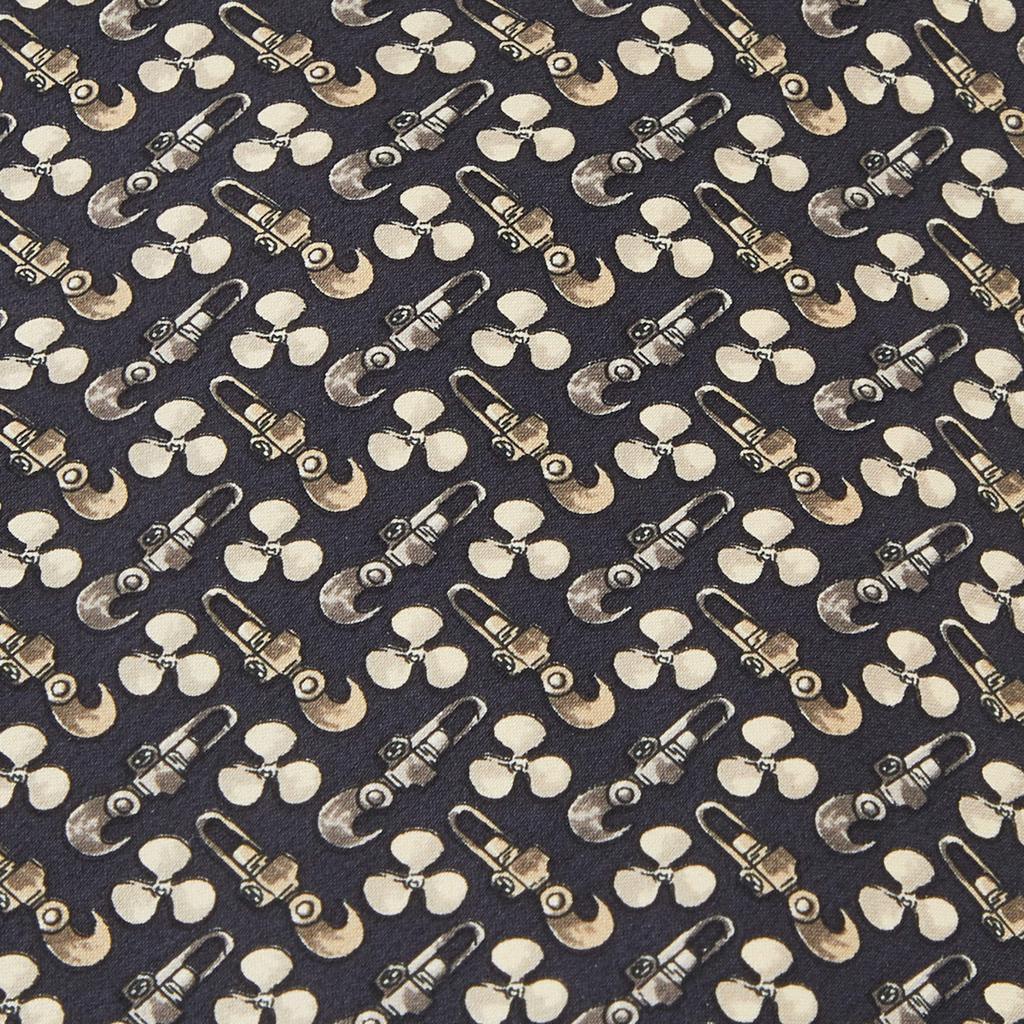 Gianfranco Ferre Gianfranco Ferre Black Fan Printed Silk Tie