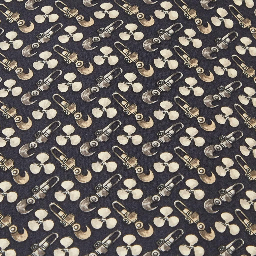 Gianfranco Ferre Gianfranco Ferre Black Fan Printed Silk Tie 2