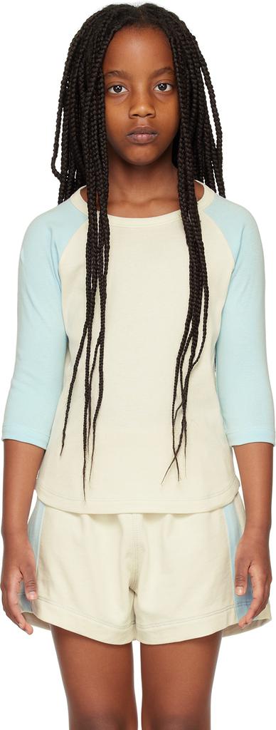 Misha & Puff Kids White Raglan Long Sleeve T-Shirt