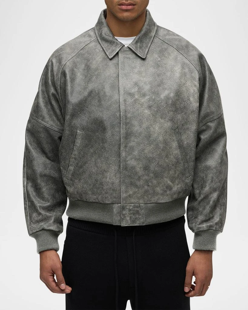 Hudson Men's Leather Bomber Jacket 4
