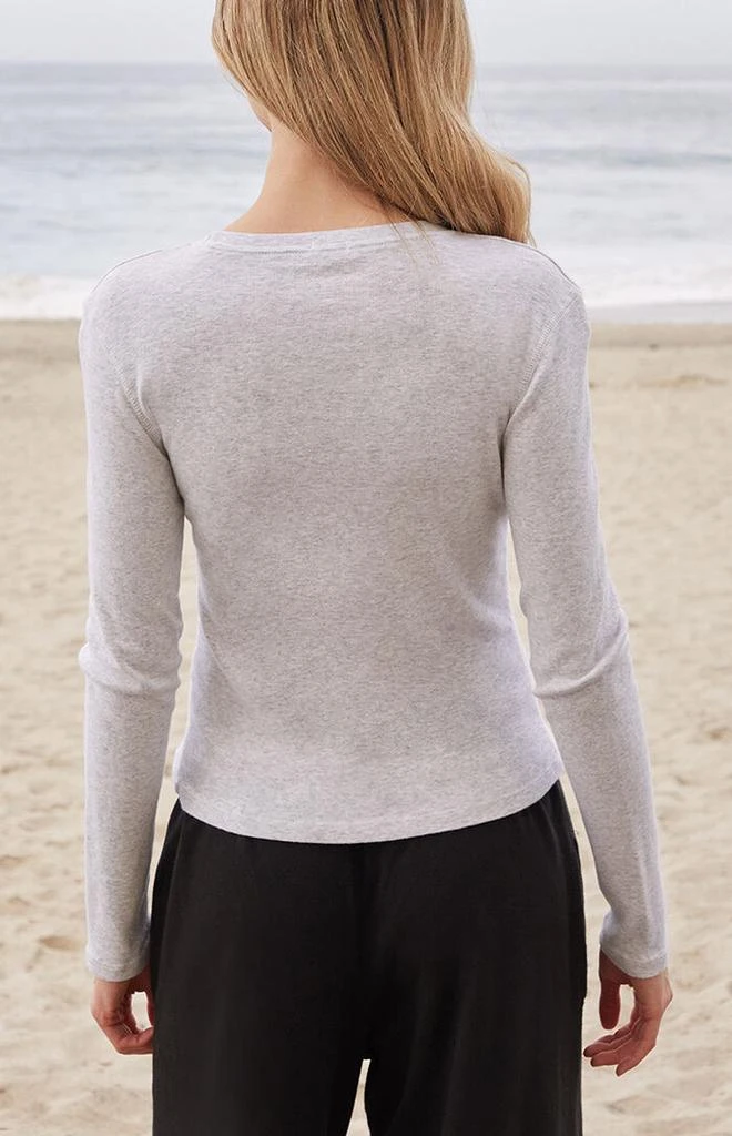 John Galt Silver Ainsley Long Sleeve Crop Top 3