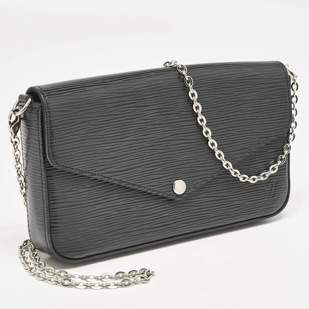 Louis Vuitton Louis Vuitton Black Epi Leather Pochette Felicie Bag 3