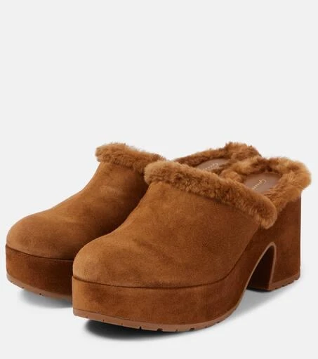 Gianvito Rossi Lyss 55 suede platform clogs 5