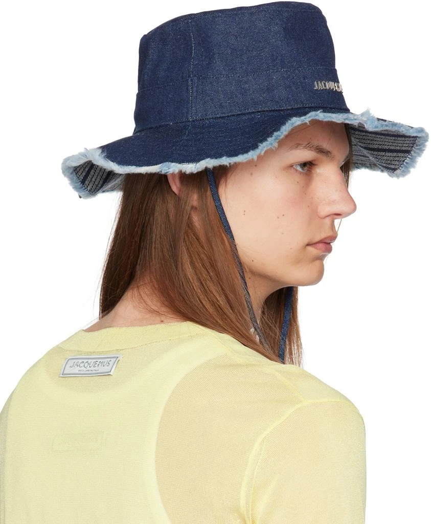 JACQUEMUS Navy La Casa 'Le bob Artichaut' Bucket Hat 3