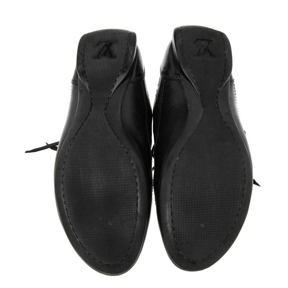 Louis Vuitton Louis Vuitton Black Monogram Embossed Leather Lace Up Sneakers Size 44.5 6