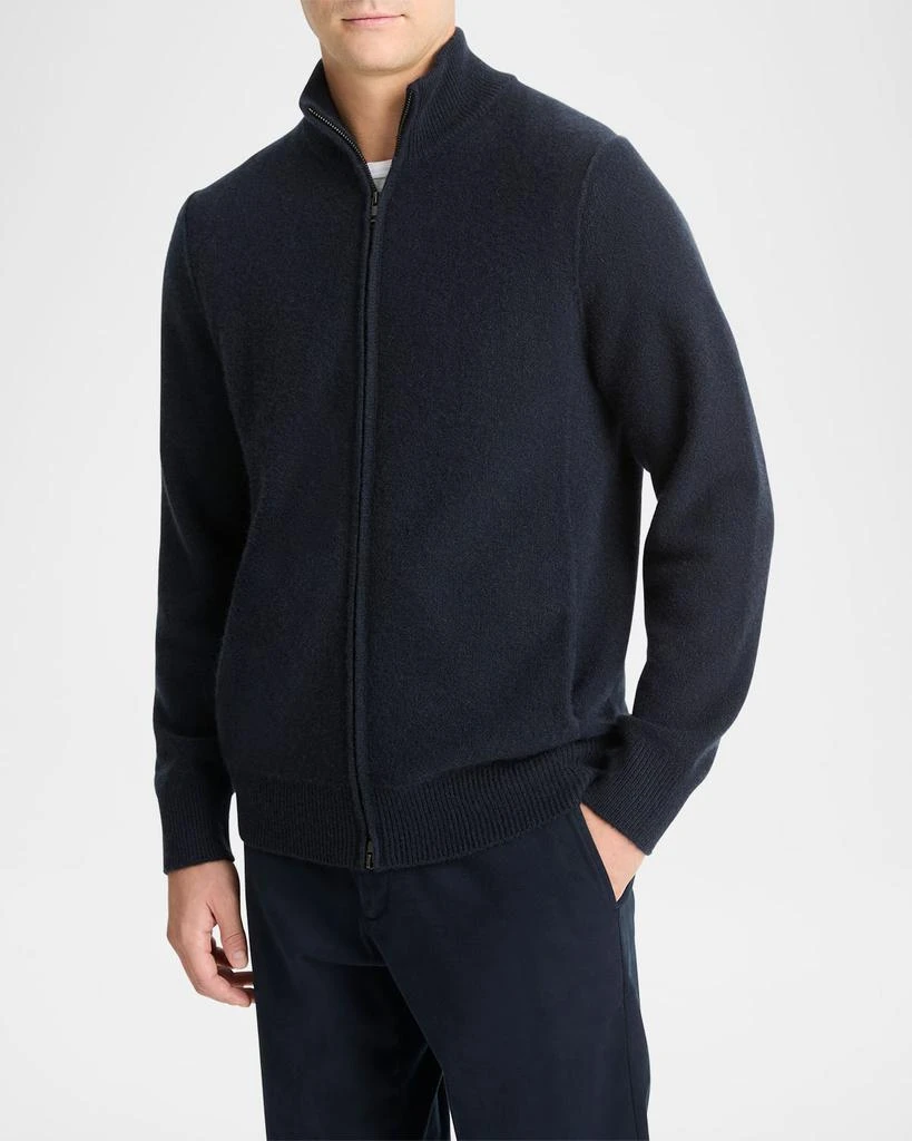 Vince Men's Boiled Cashmere-Blend Zip Sweater 4