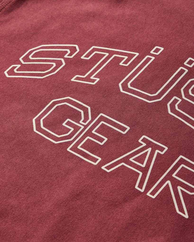 STUSSY Men's Gear Crewneck Sweatshirt Oxblood 3