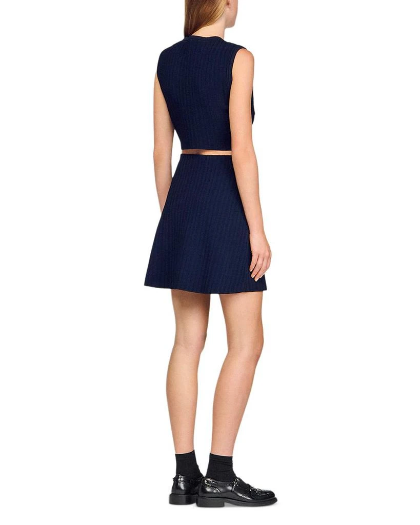 Sandro Knit and Denim Top 3