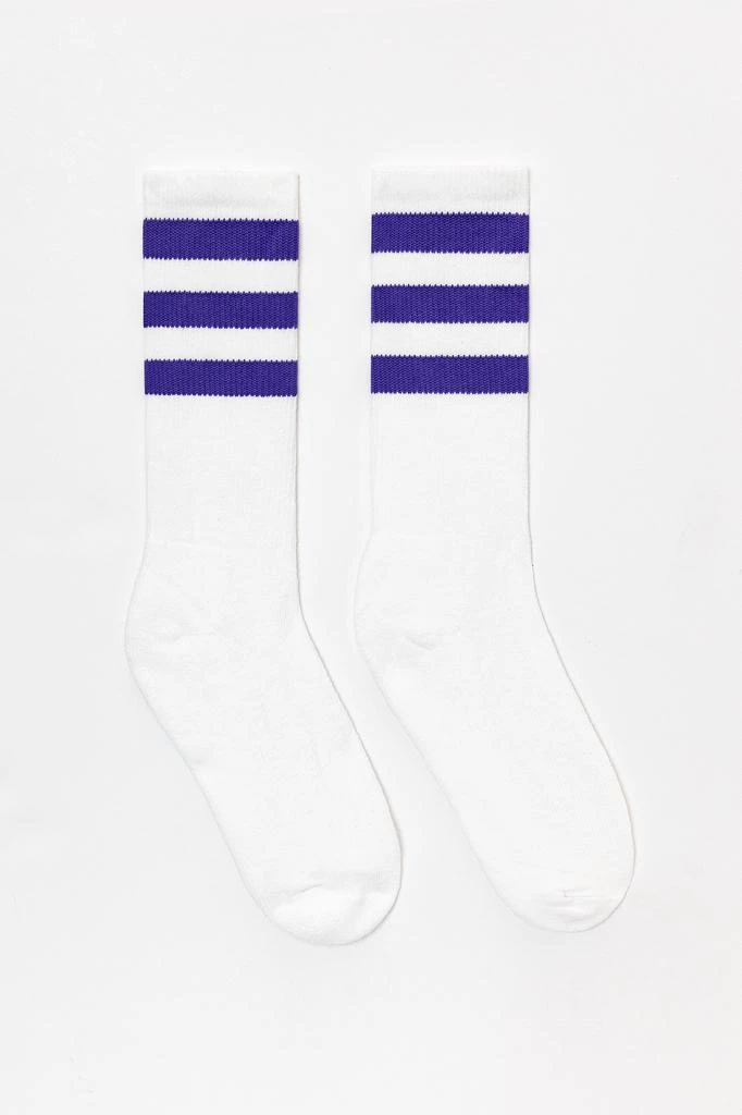 Los Angeles Apparel CALFSOCK - Unisex 3-Stripe Calf Sock 41