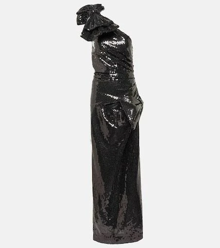 Nina Ricci Sequined one-shoulder gown 1