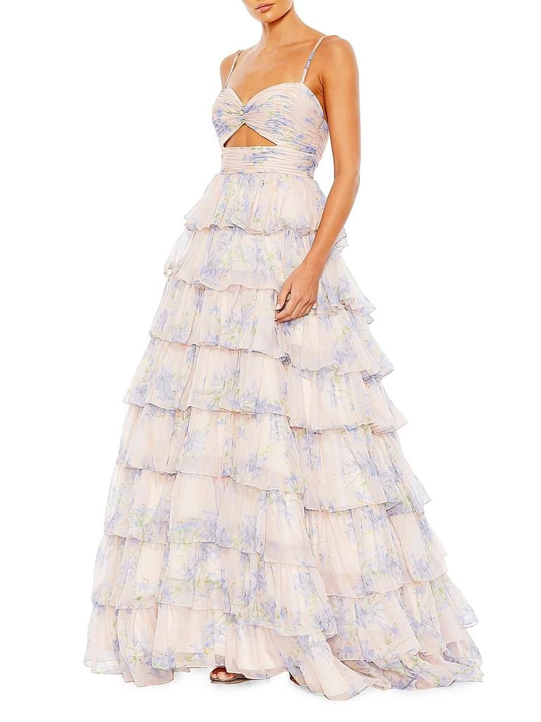 Mac Duggal Ieena Floral Chiffon Ballgown 1