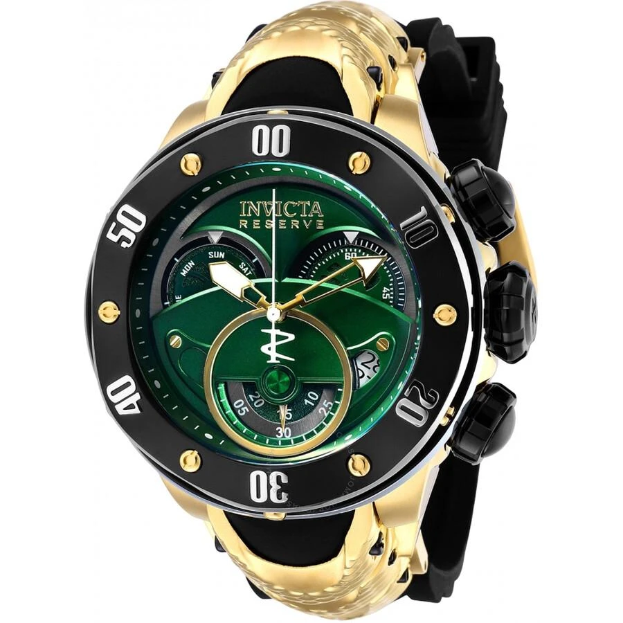 Invicta Kraken Chronograph Gunmetal and Green and Gold Dial Men's Watch 36332 1