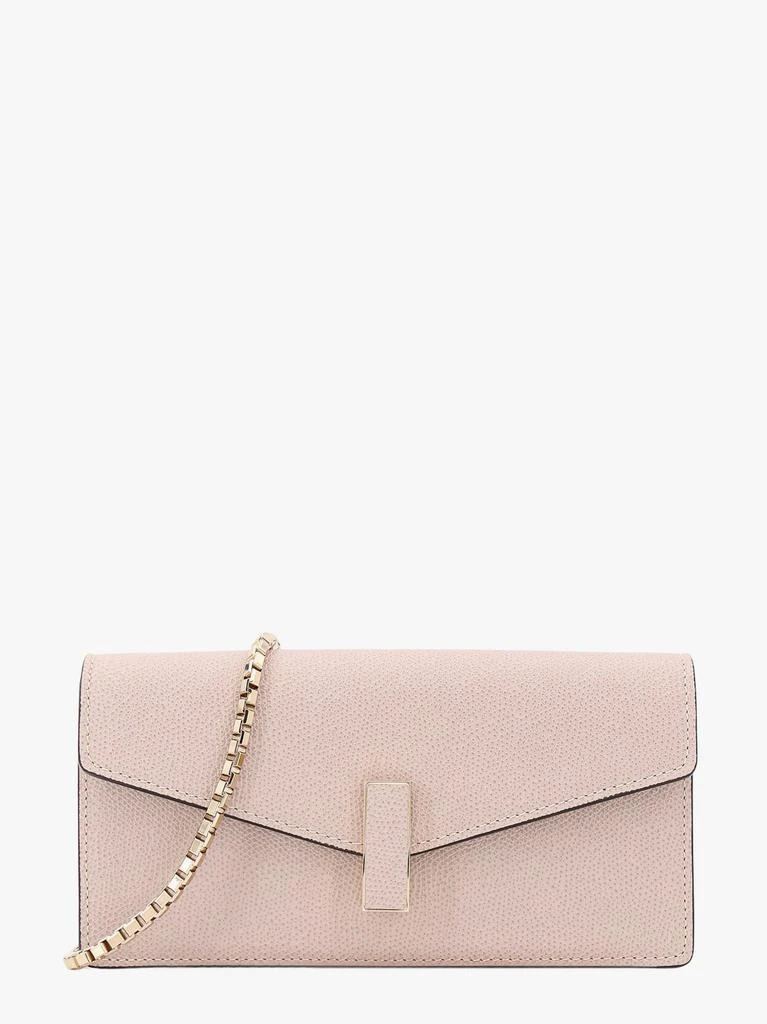 VALEXTRA Leather clutch with metal detail 1