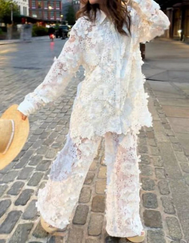Jocelyn Jocelyn - 3d Floral Lace Pants 3