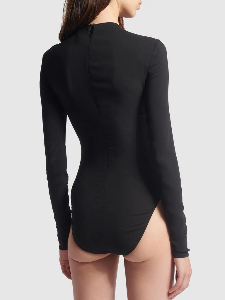 Versace Georgette Long Sleeved Corset Bodysuit 2