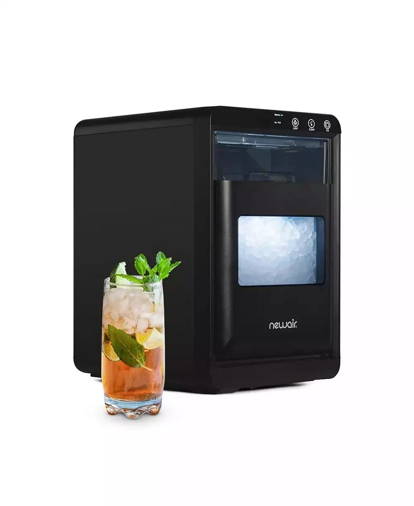 Newair Nugget Ice Maker Countertop, 44 lbs in 24 hours Ice Machine Nugget, Self Cleaning Ice Maker in Black Stainless Steel, Perfect for Home Bar, Kitchen Countertop, RV, Home Office