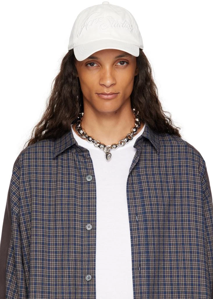 Acne Studios Silver Heart Charm Necklace 2