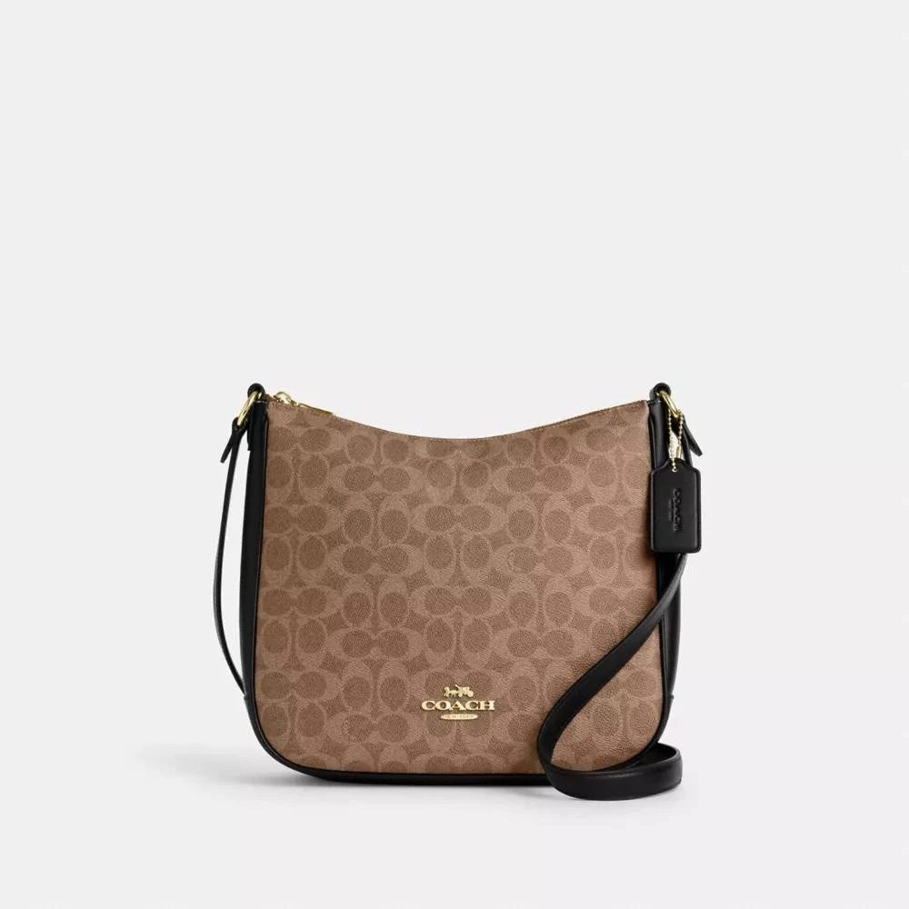 Coach Ellie File Bag In Signature Canvas 1