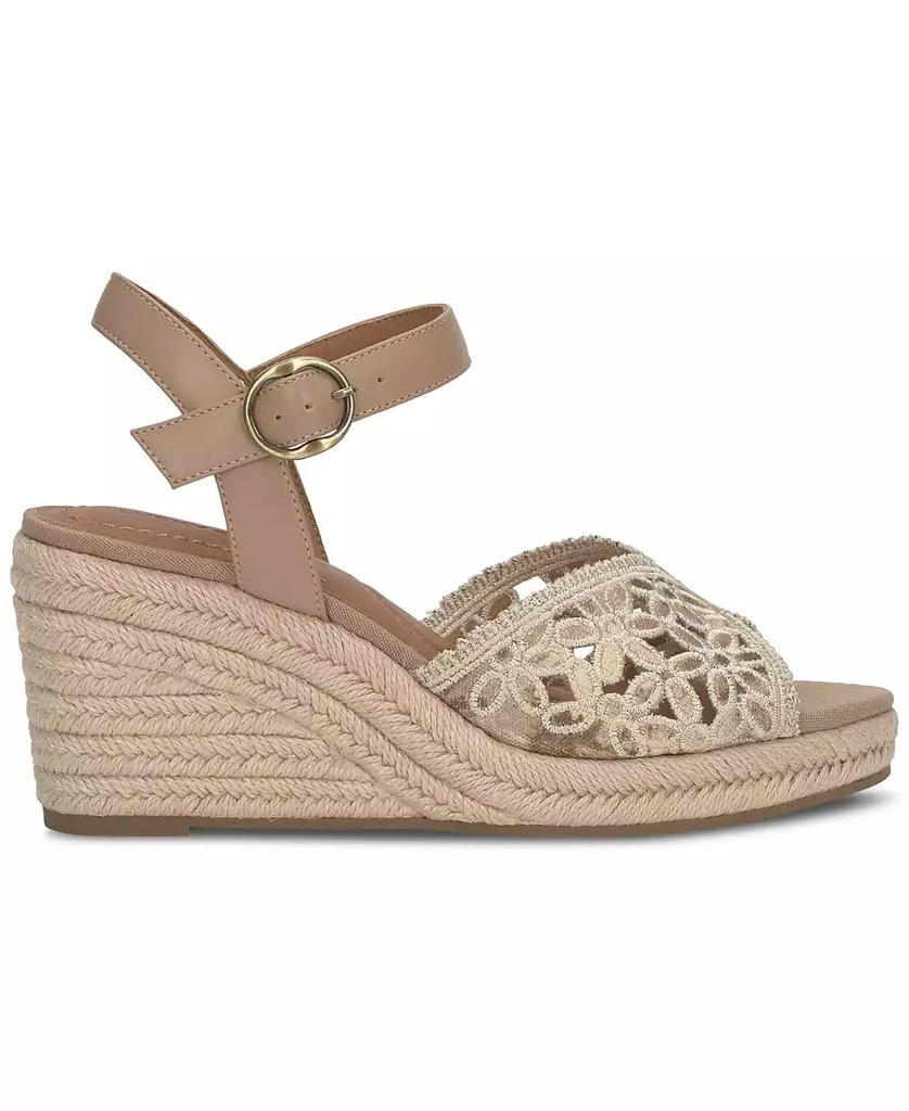 Lucky Brand Women's Coyna Floral Lace Platform Espadrille Wedge Sandals 2