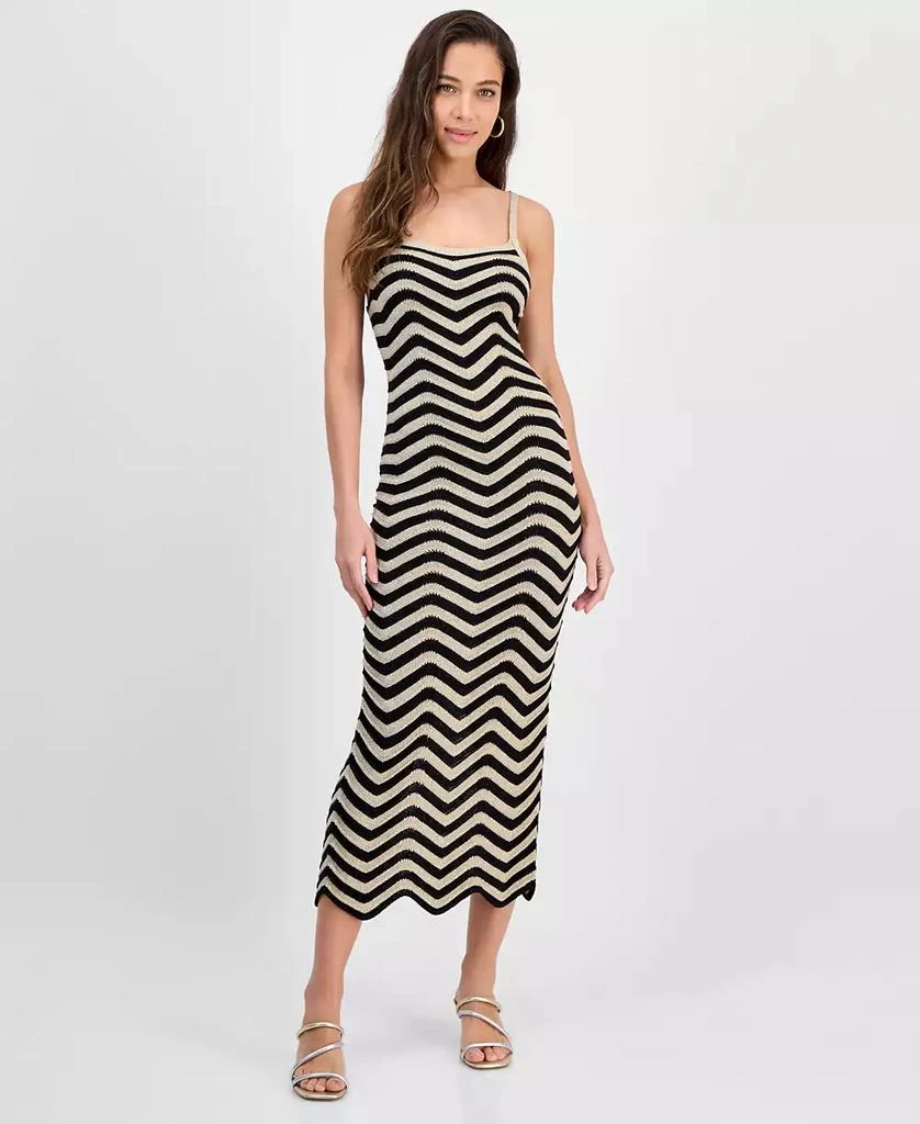 GUESS Women's Vera Chevron Lace-Up Dress 1