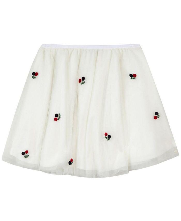 Tartine et Chocolat Girls' Hand Embroidered Floral Tutu Skirt - Little Kid, Big Kid