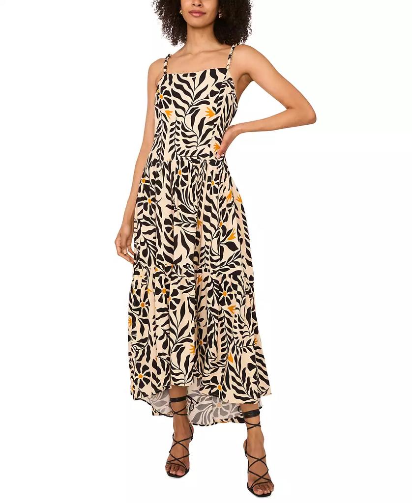 1. State Women's Floral-Print High-Low Maxi Dress