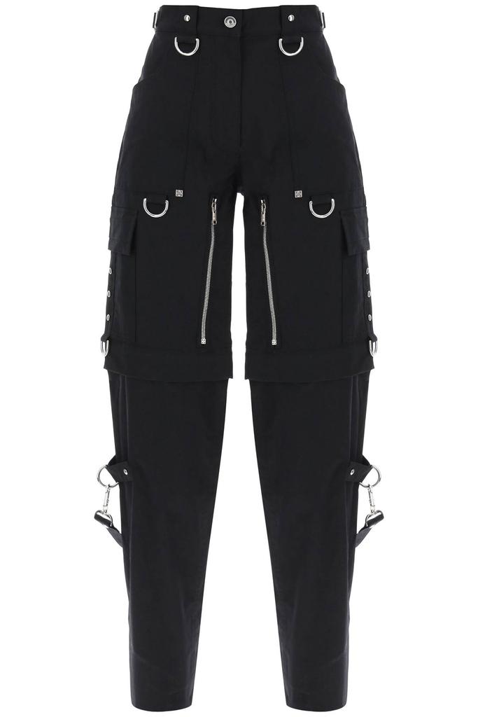 GIVENCHY convertible cargo pants with suspenders