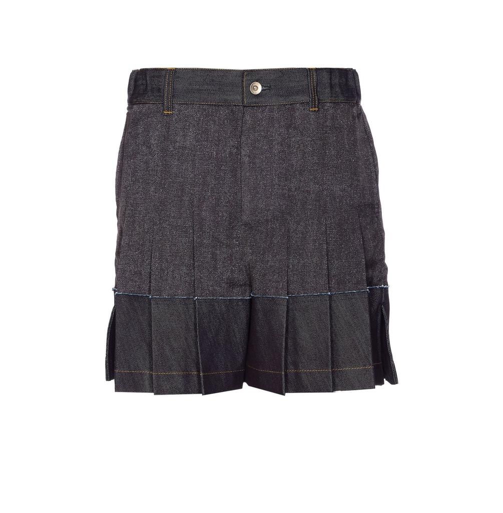 Sacai Sacai Wide Leg Flounced Shorts