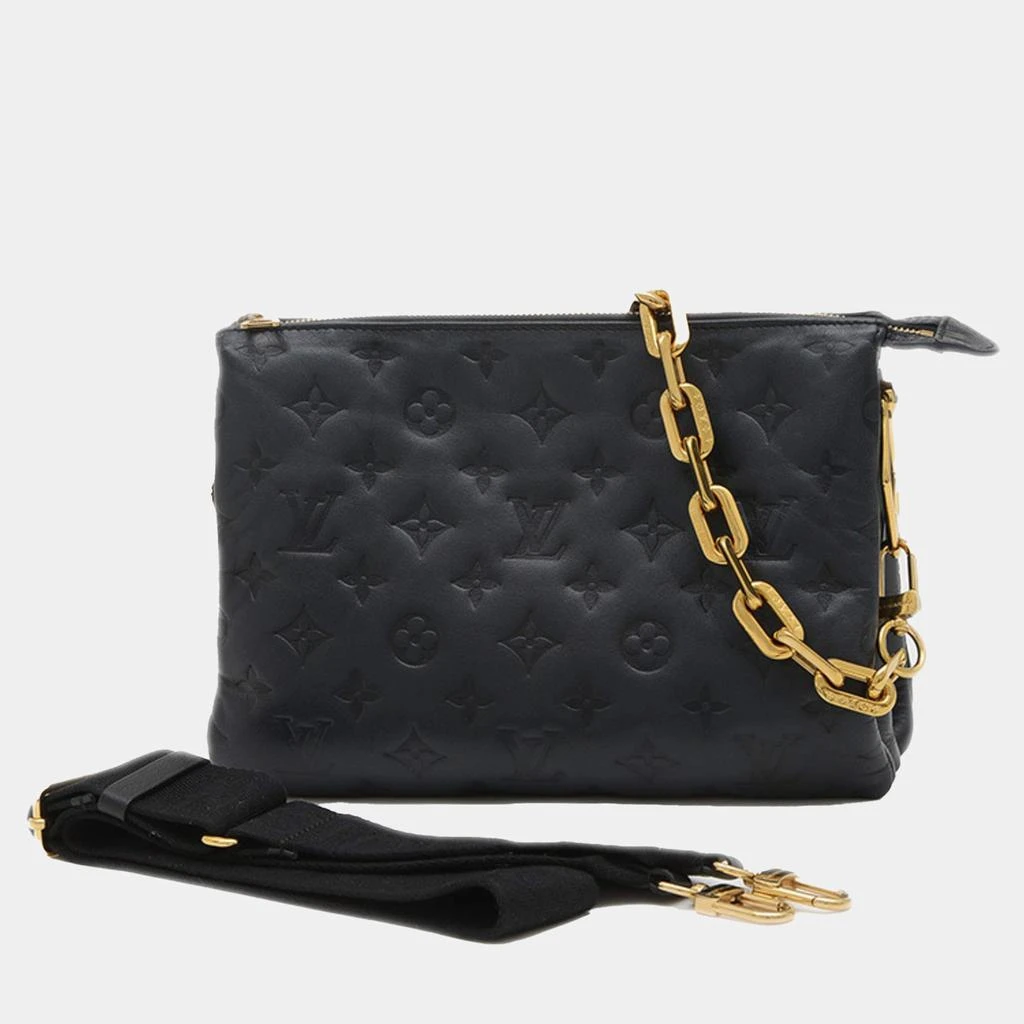 Louis Vuitton Louis Vuitton Black Monogram Leather Coussin PM Bag 1