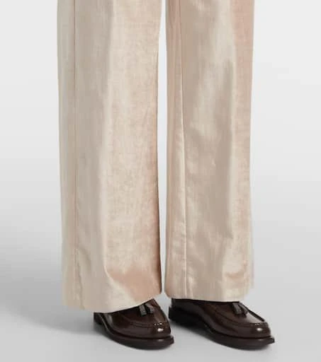 Brunello Cucinelli Cotton-blend wide-leg pants 5