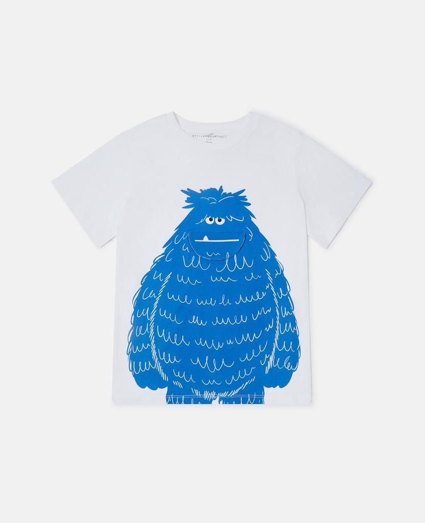 Stella McCartney Stella McCartney - Monster Graphic T-Shirt, Pure white, Size: 14
