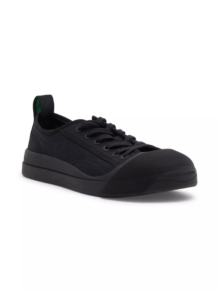 Bottega Veneta Vulcan Canvas Lace-Up Low-Top Sneakers