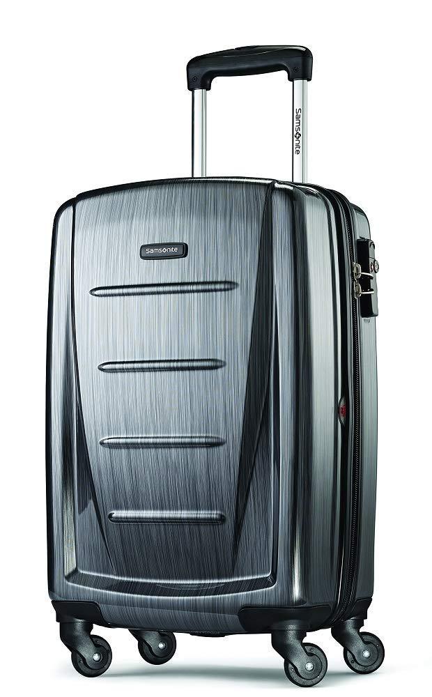 Samsonite Samsonite Winfield 2 Hardside Expandable Luggage with Spinner Wheels, Charcoal, Checked-Medium 24-Inch