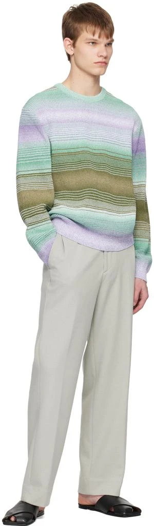 Solid Homme Multicolor Striped Sweater 4