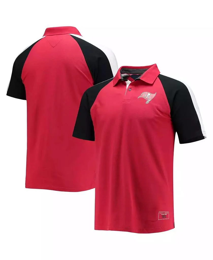 Tommy Hilfiger Men's Red, White Tampa Bay Buccaneers Holden Raglan Polo Shirt 1