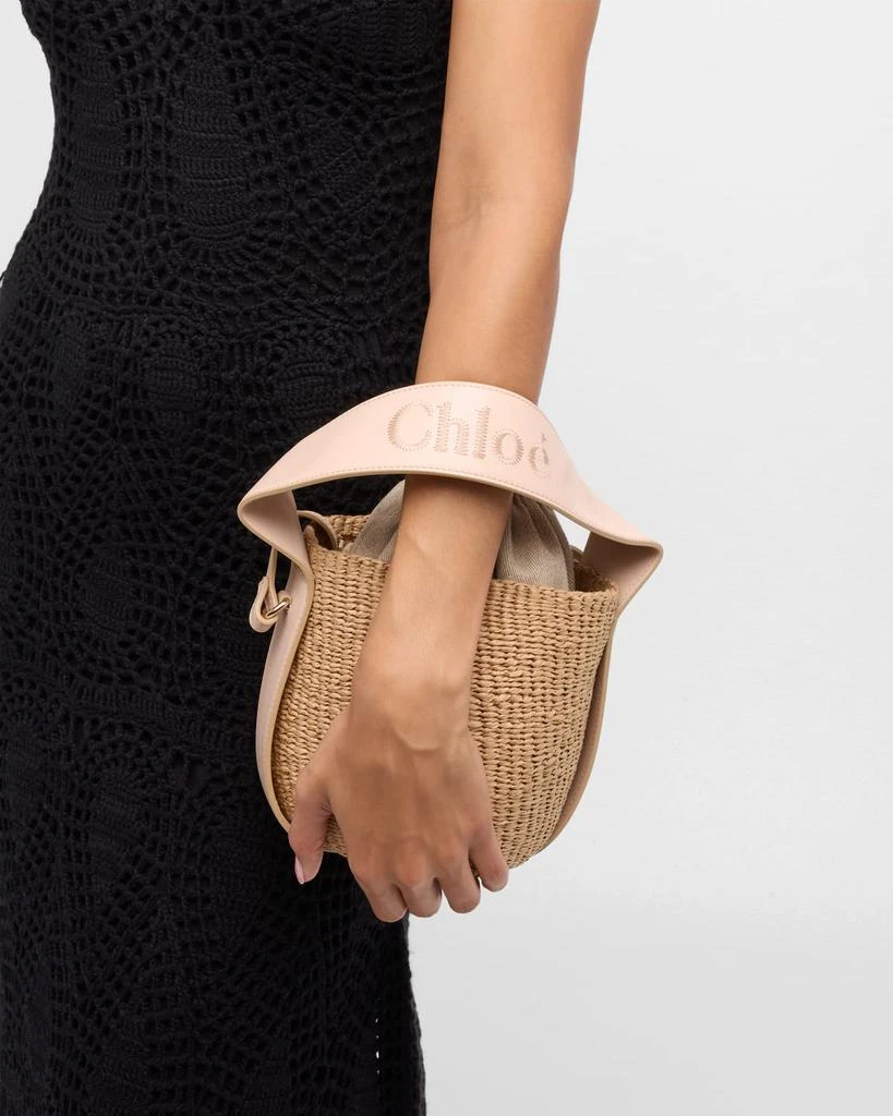 Chloé x Mifuko Woody Small Bucket Bag in Paper and Leather 4
