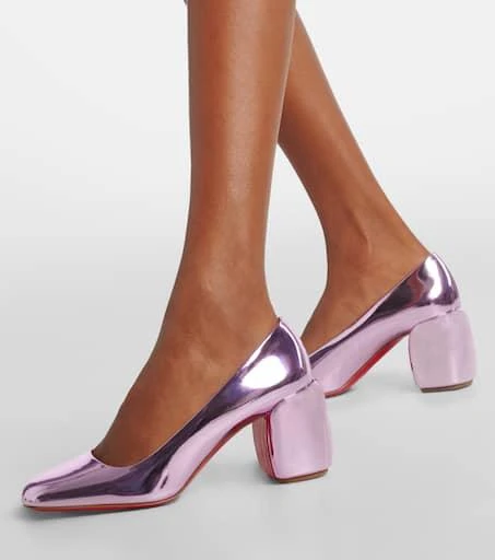 Christian Louboutin Minny 70 metallic leather pumps 7