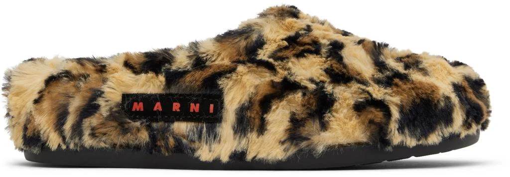 Marni SSENSE Exclusive Kids Beige 
Black Fussbett Sabot Mules