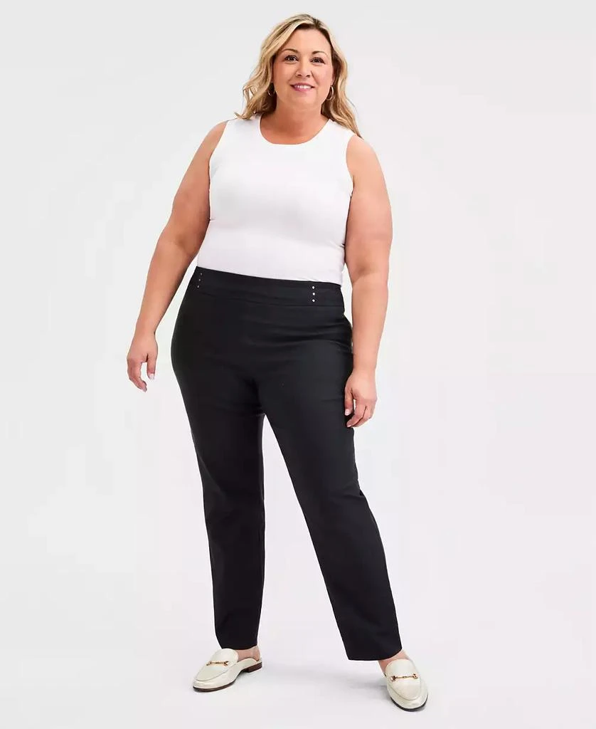 JM Collection Plus Size Waverly Denim Pants, Macy
s Exclusive