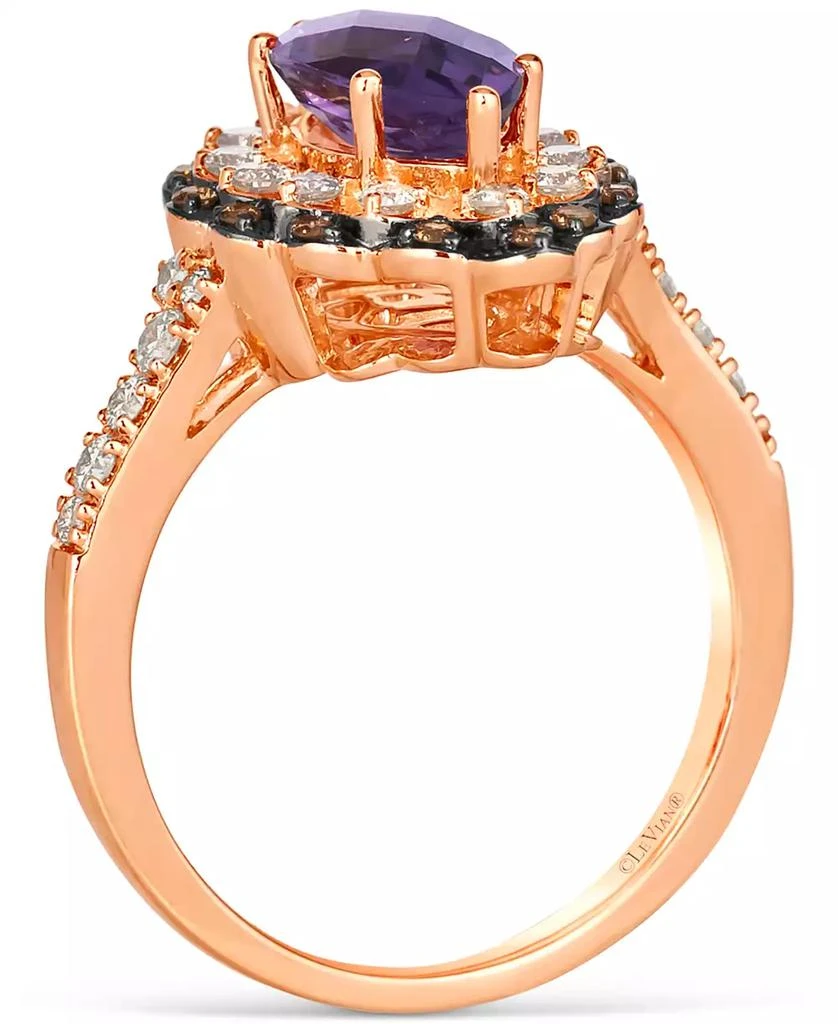 Le Vian Grape Amethyst (1-3/8 ct. t.w.) & Diamond (3/8 ct. t.w.) Marquise Halo Ring in 14k Rose Gold 2