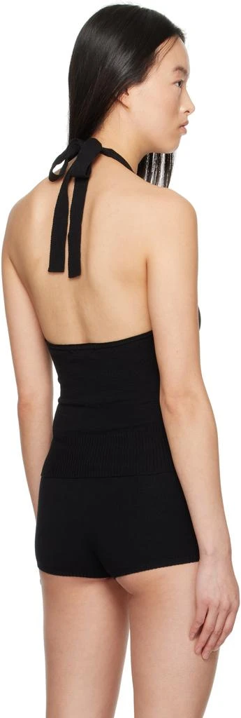Frankies Bikinis Black Dylan Knit Halter Top 3