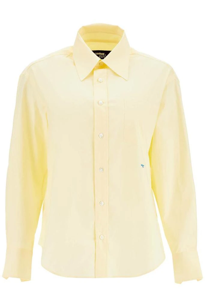Homme Girls pale yellow cotton 70's style women's shirt 1
