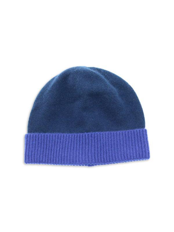 Portolano Colorblock Ribbed Cuff Wool & Cashmere Beanie