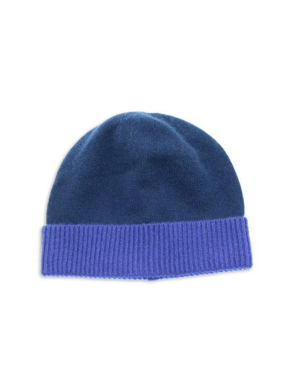 Portolano Colorblock Ribbed Cuff Wool & Cashmere Beanie 1