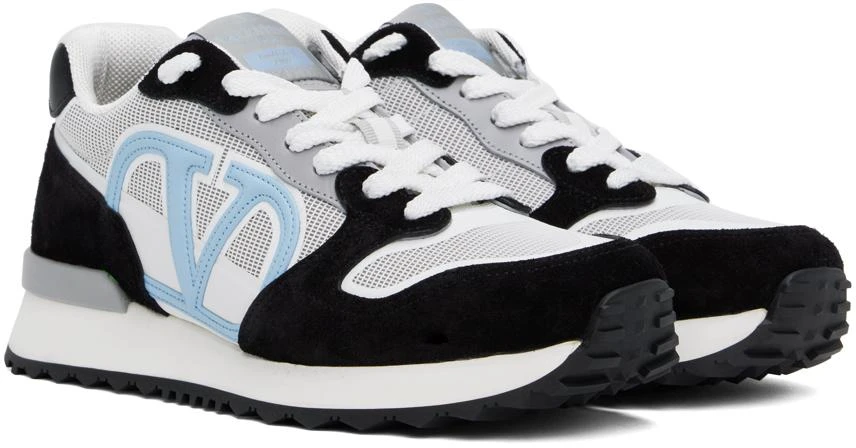Valentino White & Black VLogo Pace Sneakers 4