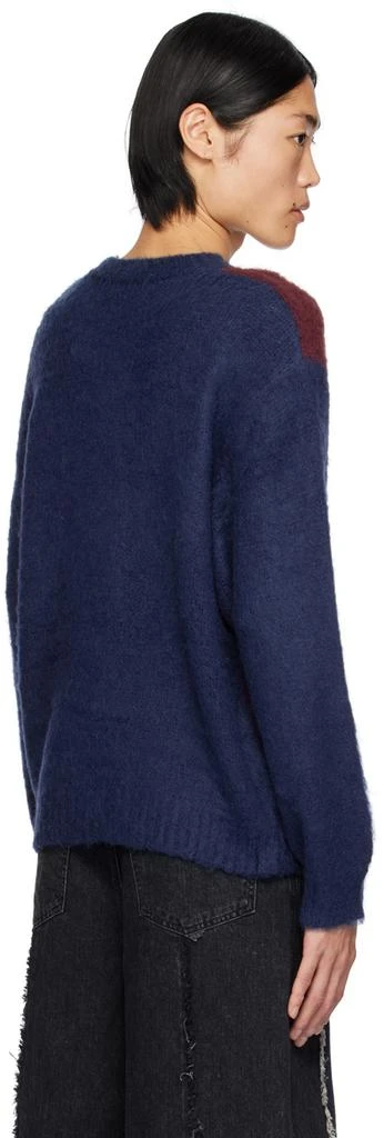 JieDa Navy & Burgundy Gradation Sweater 3
