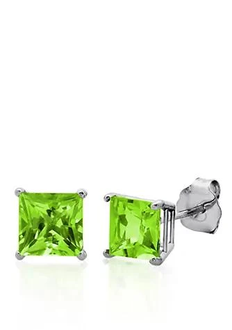 Belk 
Co. 10k White Gold Peridot Stud Earrings