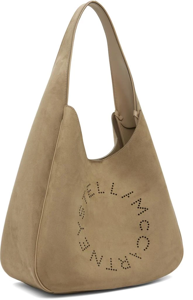 Stella McCartney Khaki Faux-Suede Logo
Piping Large Tote 2